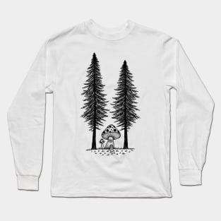 Cottagecore mushroom house in forest Long Sleeve T-Shirt